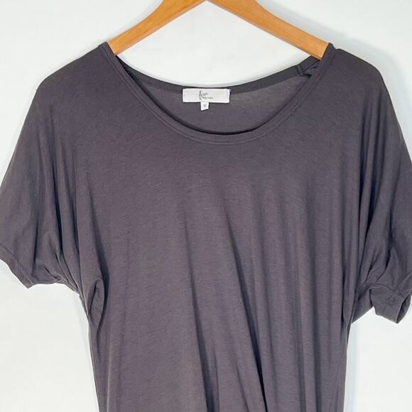 Front Row Shop Grey Twist-front Tee T-shirt Shirt Dress - Picture 2 of 12